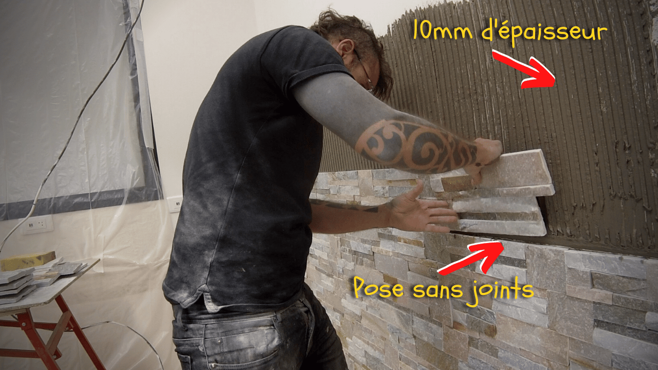 Poser des pierres de parement avec KaroTuto